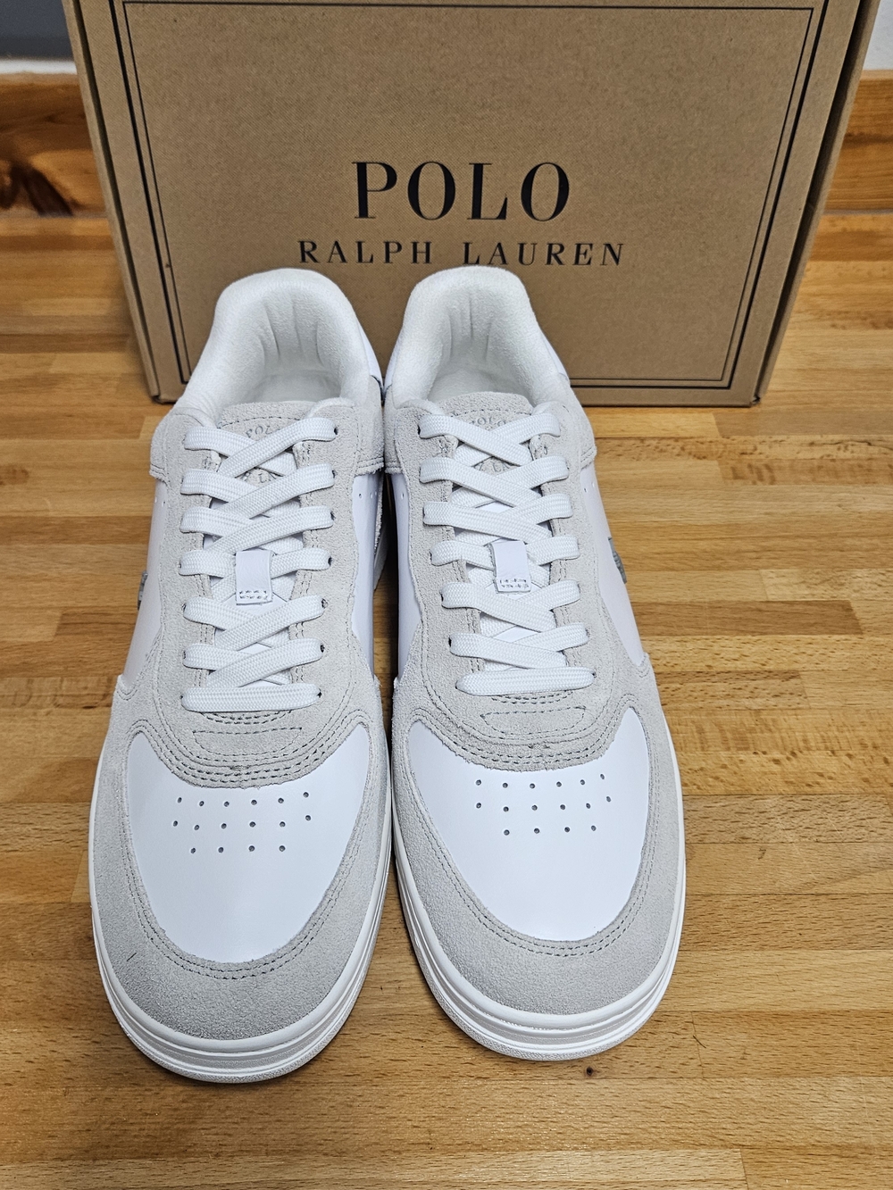 NIB Men's Polo Ralph Lauren Masters Court Leather-Suede Sneakers Size 11M
